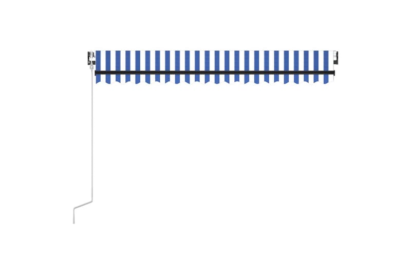 markise m. LED + vindsensor 400x300 cm automatisk - Blå - Havemøbler - Solafskærmning - Markiser - Balkonmarkise