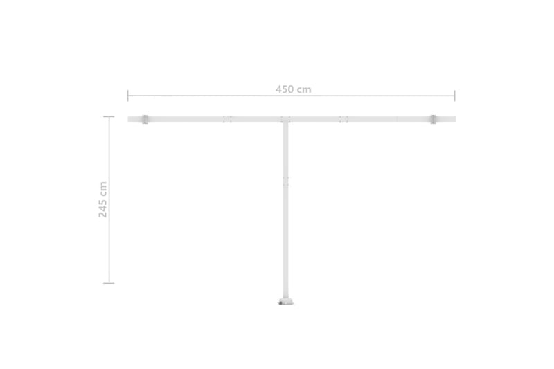 markise m. LED-lys 500x300 cm manuel betjening antracitgrå - Antracit - Havemøbler - Solafskærmning - Markiser - Balkonmarkise