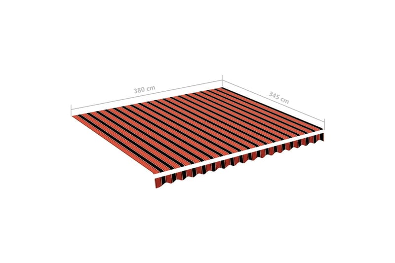 markisedug 4x3,5 m orange og brun - Flerfarvet - Havemøbler - Solafskærmning - Markiser