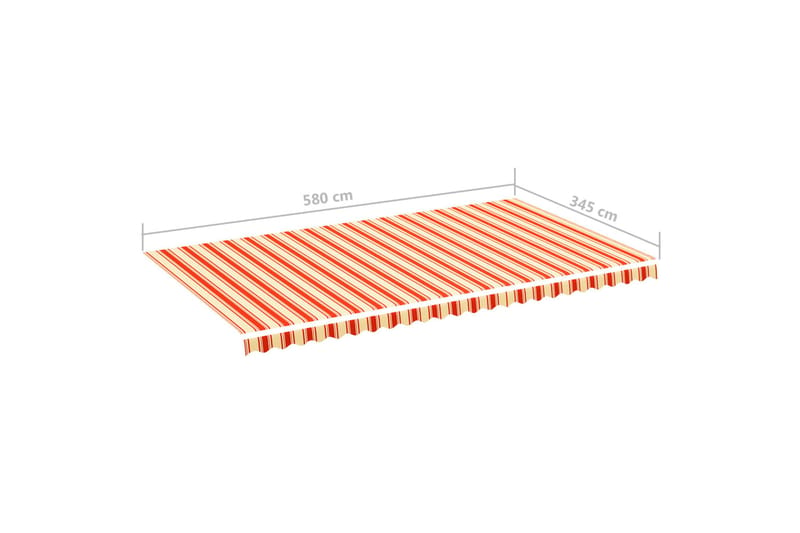 udskiftningsdug til markise 6x3,5 m gul og orange - Havemøbler - Solafskærmning - Markiser