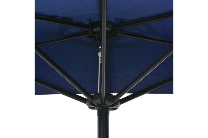 altanparasol med aluminiumsstang 270x135x245 cm halv blå - Blå - Havemøbler - Solafskærmning - Parasoller - Balkonparasol