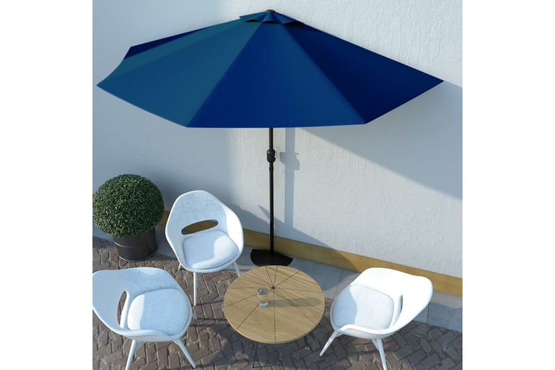 altanparasol med aluminiumsstang 300x150x253 cm halv blå - Blå - Havemøbler - Solafskærmning - Parasoller - Balkonparasol