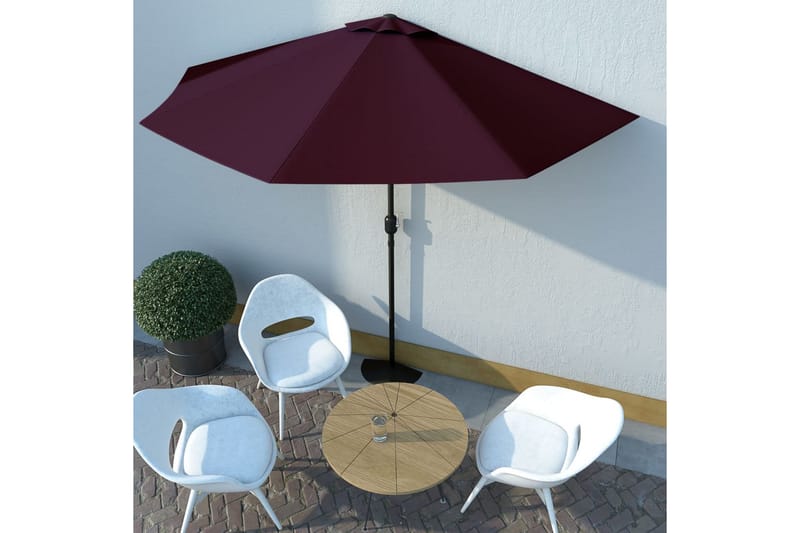 altanparasol med aluminiumsstang 300x150x253 cm halv - Rød - Havemøbler - Solafskærmning - Parasoller - Balkonparasol