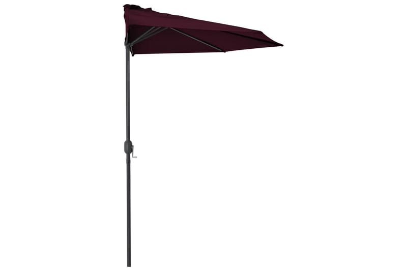 altanparasol med aluminiumsstang 300x150x253 cm halv - Rød - Havemøbler - Solafskærmning - Parasoller - Balkonparasol