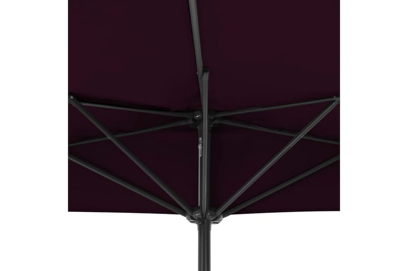 altanparasol med aluminiumsstang 300x150x253 cm halv - Rød - Havemøbler - Solafskærmning - Parasoller - Balkonparasol