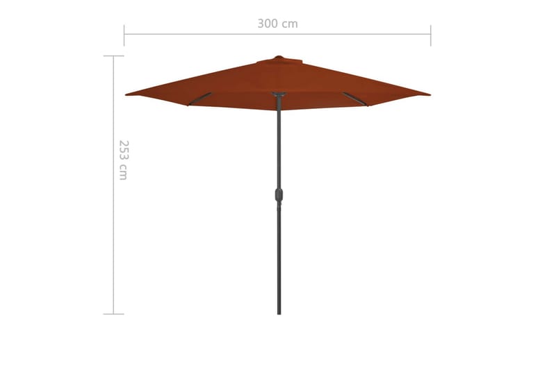 altanparasol med aluminiumsstang 300x150x253 cm halv - Havemøbler - Solafskærmning - Parasoller - Balkonparasol