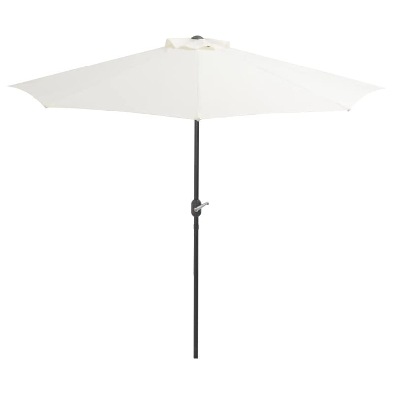 Balkonparasol m Aluminumsstang 270 X 135 Cm Halv - Beige - Havemøbler - Solafskærmning - Parasoller