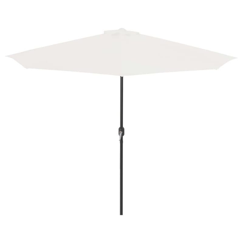 Balkonparasol m Aluminumsstang 300 X 150 Cm Halv - Beige - Havemøbler - Solafskærmning - Parasoller