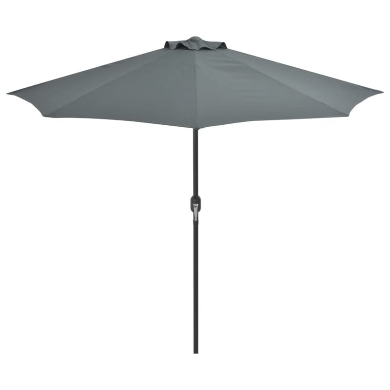 Balkonparasol m Aluminumsstang Antracit 270 X 135 Cm Halv - Grå - Havemøbler - Solafskærmning - Parasoller