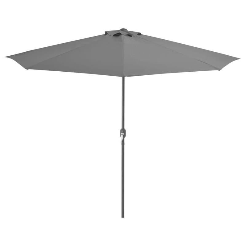 Balkonparasol m Aluminumsstang Antracit 300 X 150 Cm Halv - Grå - Havemøbler - Solafskærmning - Parasoller