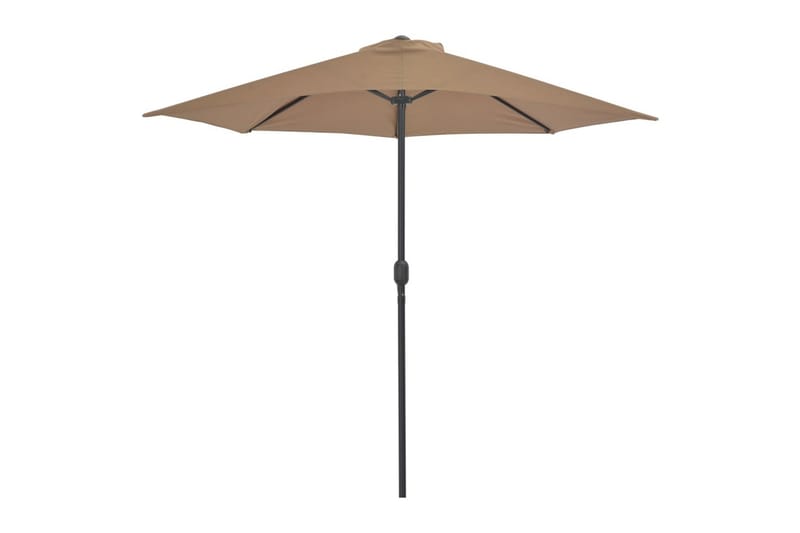 Balkonparasol Med Aluminumsstang Gråbrun 270 X 135 Cm Halv - Brun - Havemøbler - Solafskærmning - Parasoller