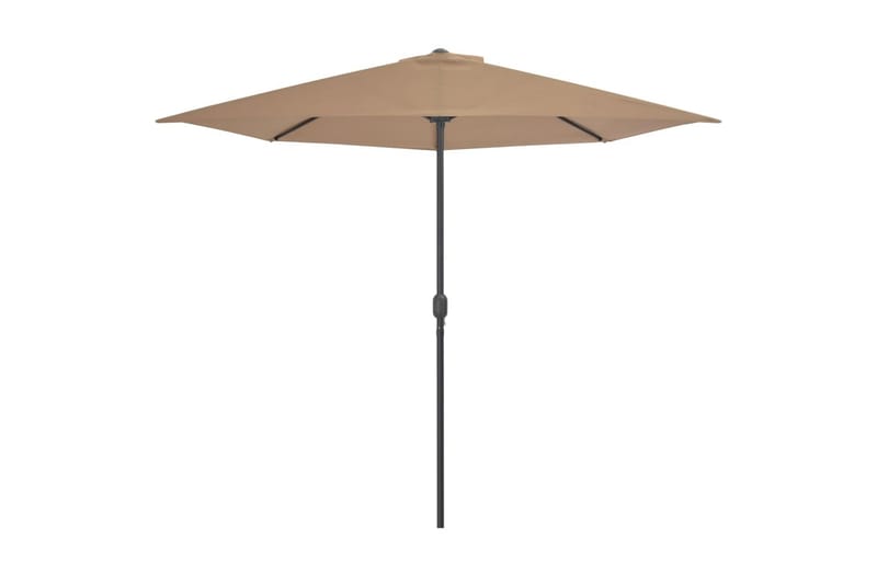 Balkonparasol Med Aluminumsstang Gråbrun 300 X 150 Cm Halv - Brun - Havemøbler - Solafskærmning - Parasoller