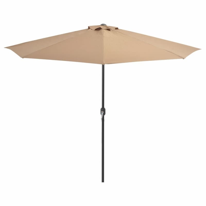 Balkonparasol Med Aluminumsstang Gråbrun 300 X 150 Cm Halv - Brun - Havemøbler - Solafskærmning - Parasoller