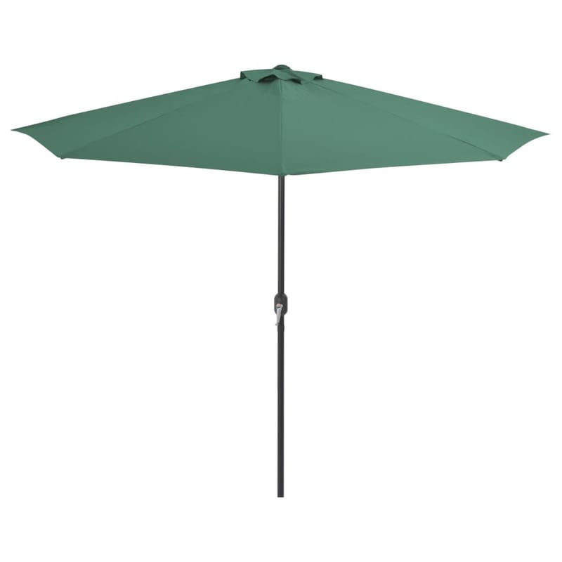 Balkonparasol Med Aluminumsstang Grøn 300 X 150 Cm Halv - Grøn - Havemøbler - Solafskærmning - Parasoller