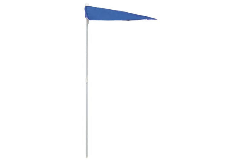 halv parasol med stang 180x90 cm azurblå - Blå - Parasoller
