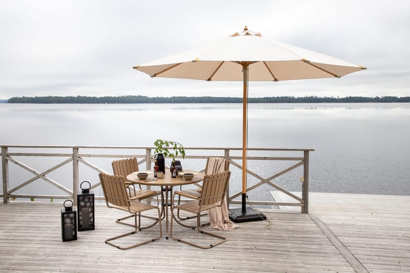 Nypo Parasol 330 cm Hvid - Venture Home - Havemøbler - Solafskærmning - Parasoller