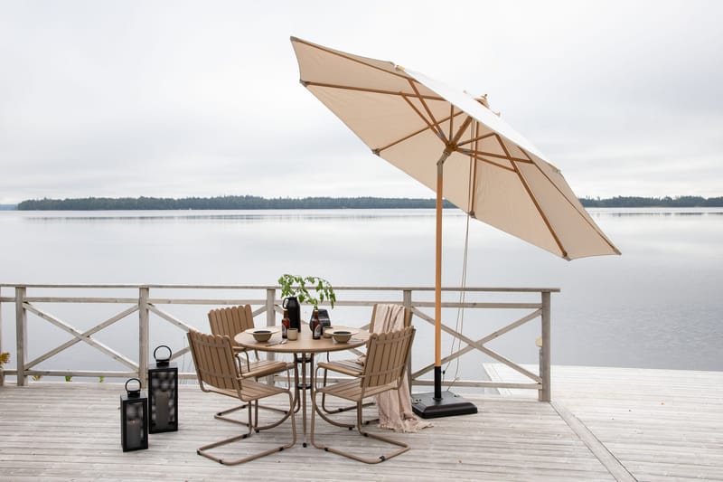 Nypo Parasol 330 cm Hvid - Venture Home - Havemøbler - Solafskærmning - Parasoller