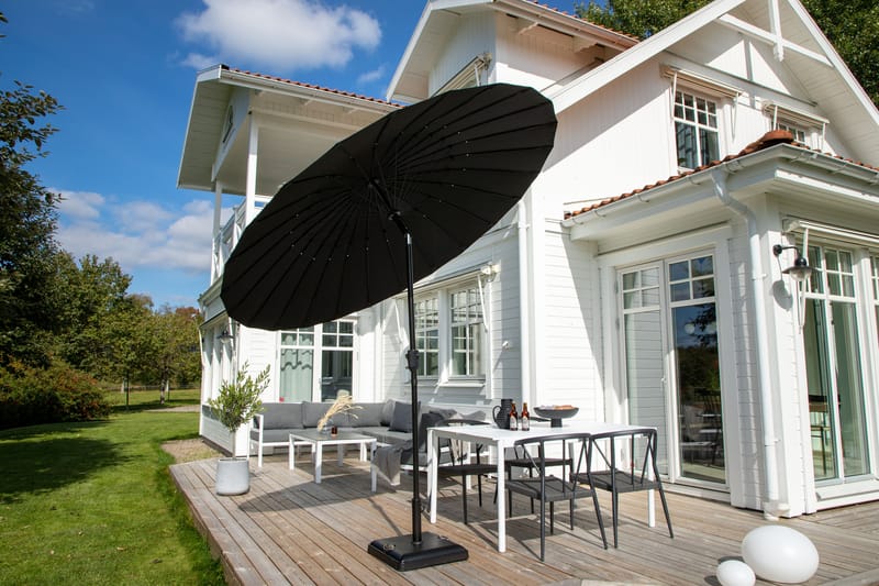 Palmetto Parasol 270 cm Sort - Venture Home - Havemøbler - Solafskærmning - Parasoller