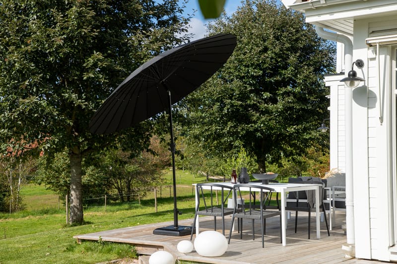 Palmetto Parasol 270 cm Sort - Venture Home - Havemøbler - Solafskærmning - Parasoller