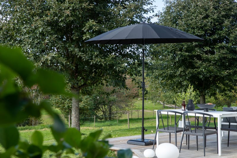 Palmetto Parasol 270 cm Sort - Venture Home - Havemøbler - Solafskærmning - Parasoller