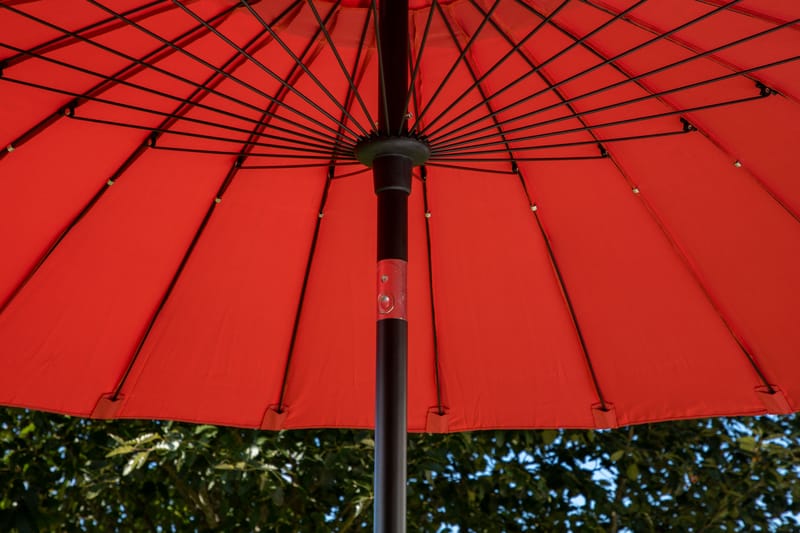 Palmetto Parasol 270 cm - Rød - Havemøbler - Solafskærmning - Parasoller