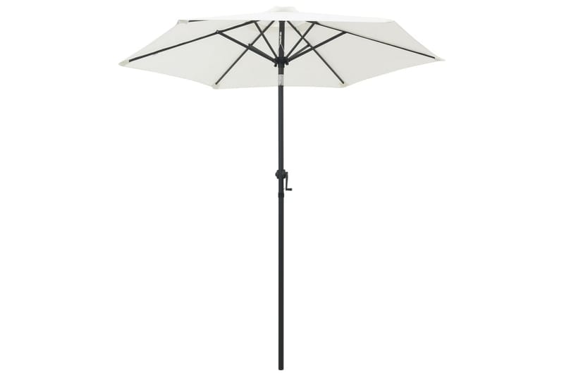 parasol 200 x 211 cm aluminium sandfarvet - Creme - Havemøbler - Solafskærmning - Parasoller