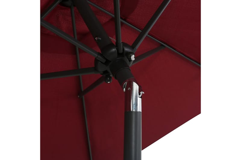 parasol 200x211 cm aluminium bordeaux - Rød - Havemøbler - Solafskærmning - Parasoller