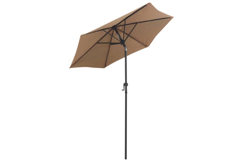 parasol 200x211 cm aluminium gråbrun - Brun - Havemøbler - Solafskærmning - Parasoller