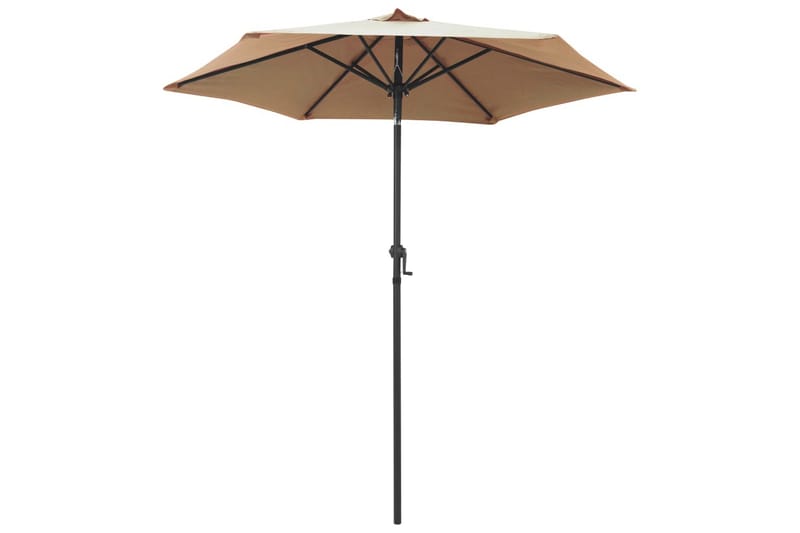 parasol 200x211 cm aluminium gråbrun - Brun - Havemøbler - Solafskærmning - Parasoller