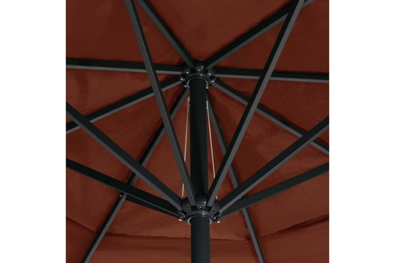 Parasol Aluminiumsstang 600 cm Terracotta - Orange - Havemøbler - Solafskærmning - Parasoller