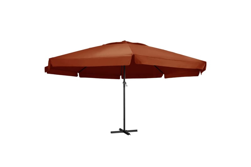 Parasol Aluminiumsstang 600 cm Terracotta - Orange - Havemøbler - Solafskærmning - Parasoller