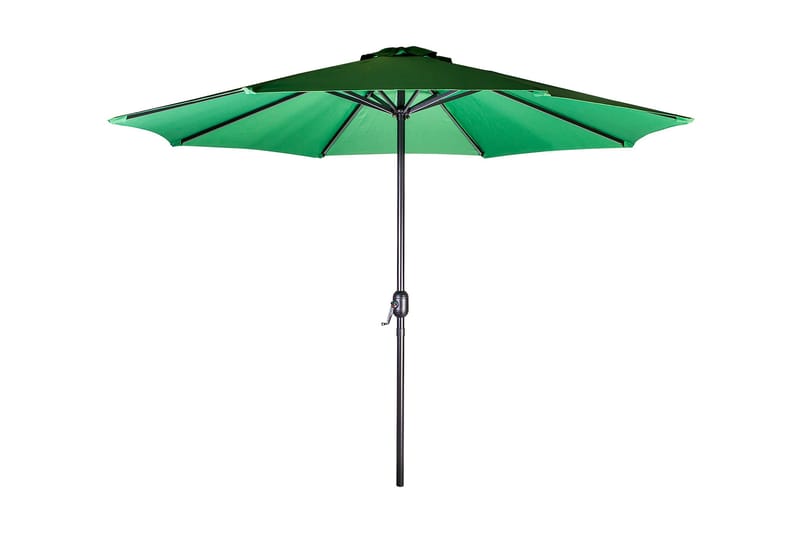 Parasol BAHAMA D27m krank sølv/grøn - Havemøbler - Solafskærmning - Parasoller