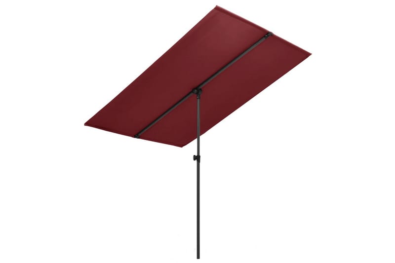 Parasol med Aluminiumsstang 2x1,5 M Bordeauxfarvet - Rød - Havemøbler - Solafskærmning - Parasoller