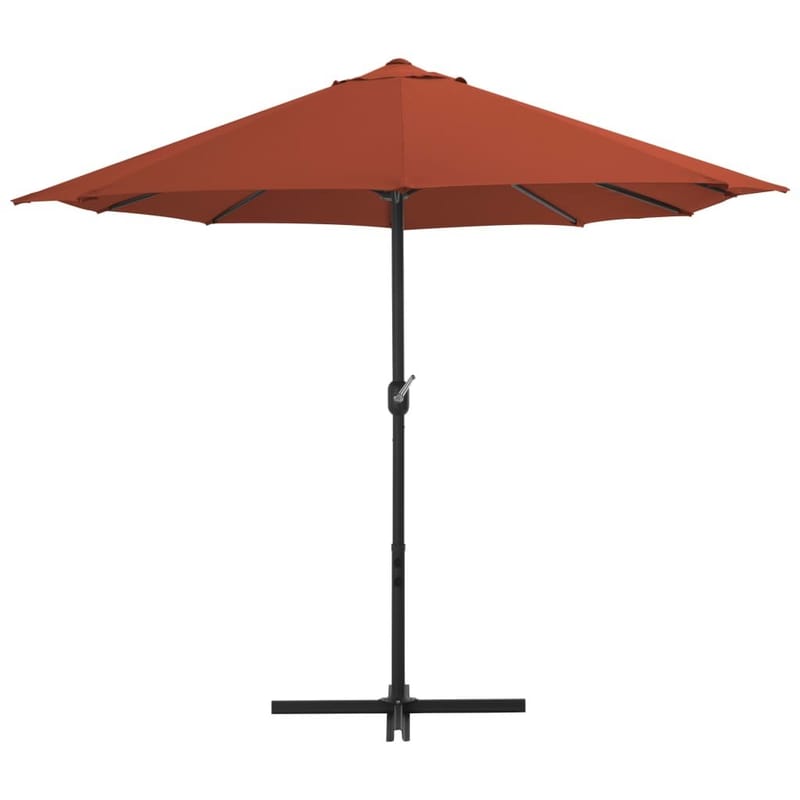 Parasol Med Aluminiumsstang 460 X 270 Cm Terracottafarvet - Orange - Havemøbler - Solafskærmning - Parasoller