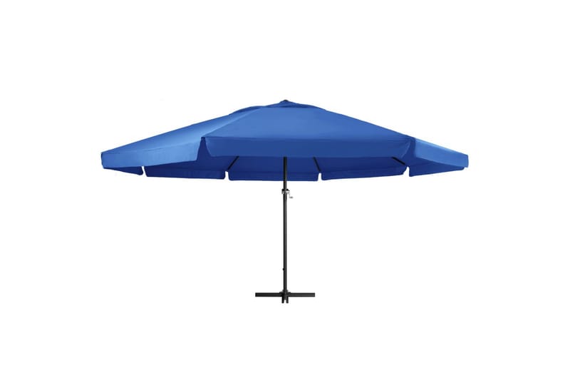 Parasol Med Aluminiumsstang 600 cm Azurblå - Blå - Havemøbler - Solafskærmning - Parasoller