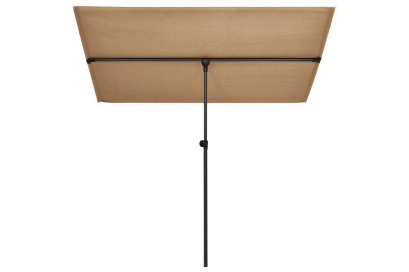 Parasol med Aluminiumstang 180x130 cm Gråbrun - Brun - Havemøbler - Solafskærmning - Parasoller