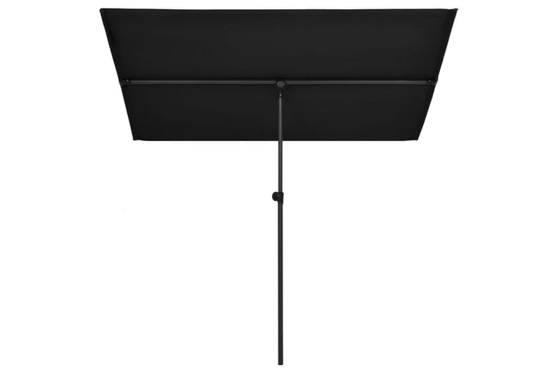 Parasol med Aluminiumstang 180x130 cm Sort - Sort - Havemøbler - Solafskærmning - Parasoller