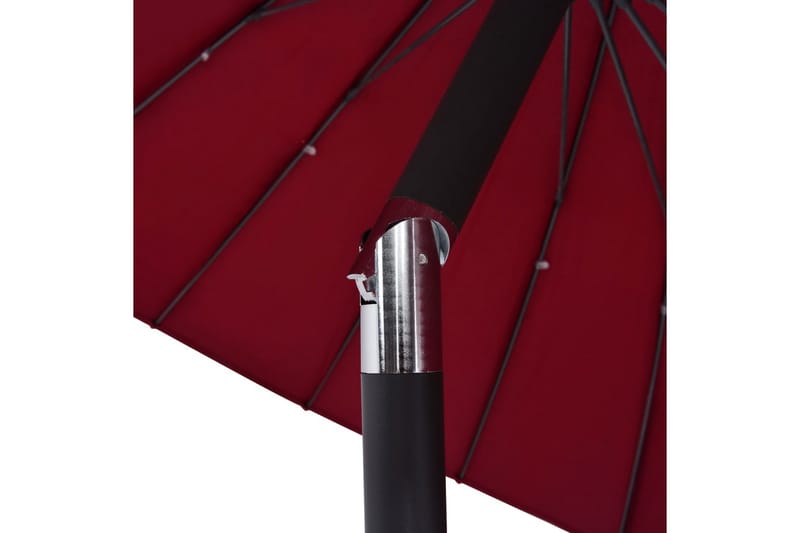 Parasol med Aluminiumstang 270 cm Bordeauxrød - Rød - Parasoller