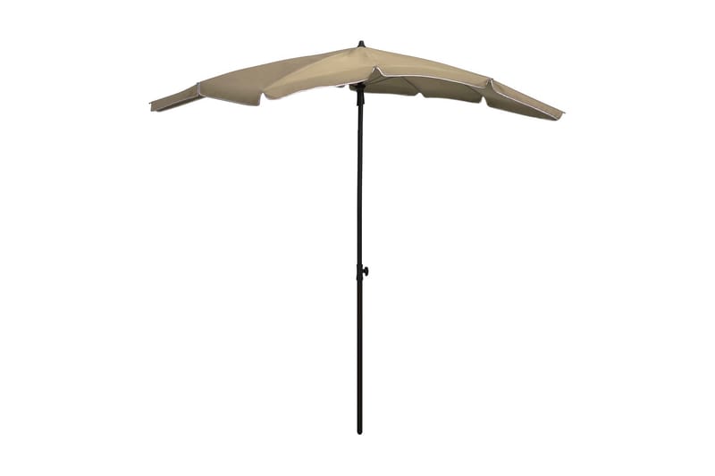 parasol med stang 200x130 cm gråbrun - Gråbrun - Havemøbler - Solafskærmning - Parasoller