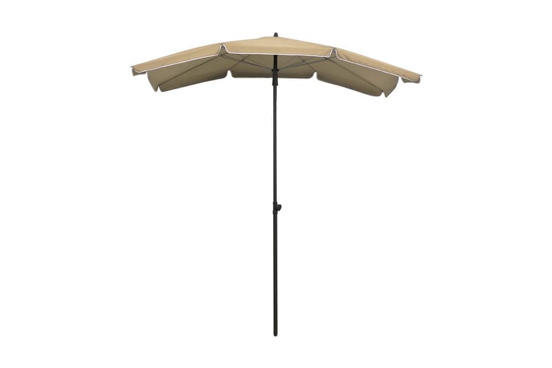 parasol med stang 200x130 cm gråbrun - Gråbrun - Havemøbler - Solafskærmning - Parasoller