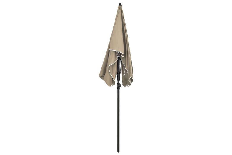 parasol med stang 200x130 cm gråbrun - Gråbrun - Havemøbler - Solafskærmning - Parasoller