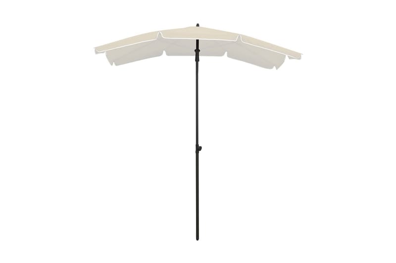 parasol med stang 200x130 cm sandfarvet - Creme - Havemøbler - Solafskærmning - Parasoller