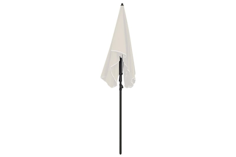 parasol med stang 200x130 cm sandfarvet - Creme - Havemøbler - Solafskærmning - Parasoller