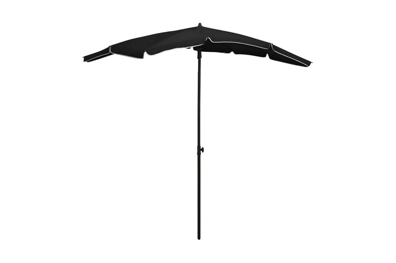 parasol med stang 210x130 cm sort - Sort - Havemøbler - Solafskærmning - Parasoller