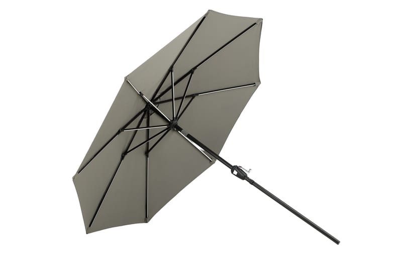 Sabal Parasol 270 cm med LED - Grå - Havemøbler - Solafskærmning - Parasoller