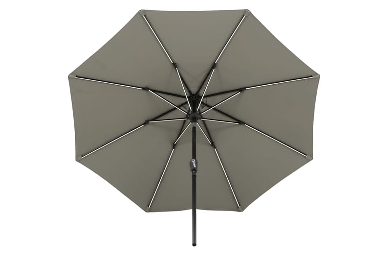 Sabal Parasol 270 cm med LED - Grå - Havemøbler - Solafskærmning - Parasoller