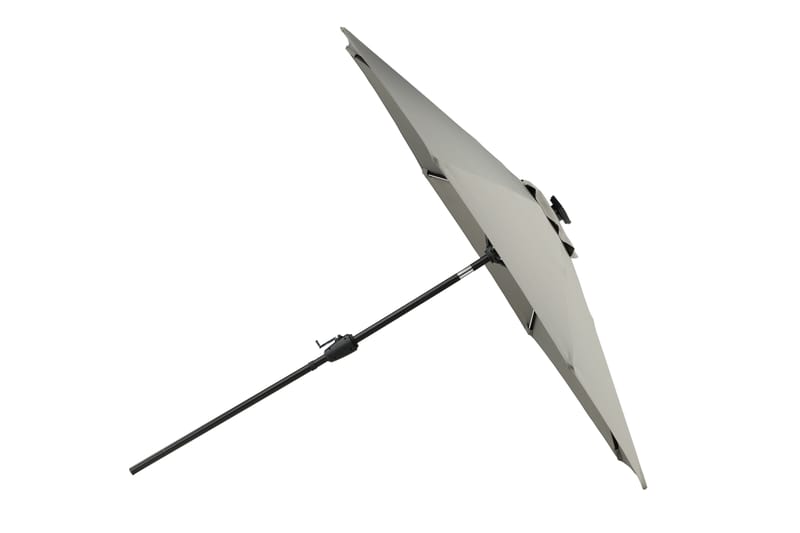 Sabal Parasol 270 cm med LED - Grå - Havemøbler - Solafskærmning - Parasoller