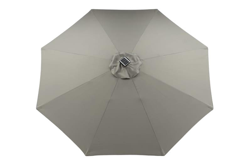 Sabal Parasol 270 cm med LED - Grå - Havemøbler - Solafskærmning - Parasoller