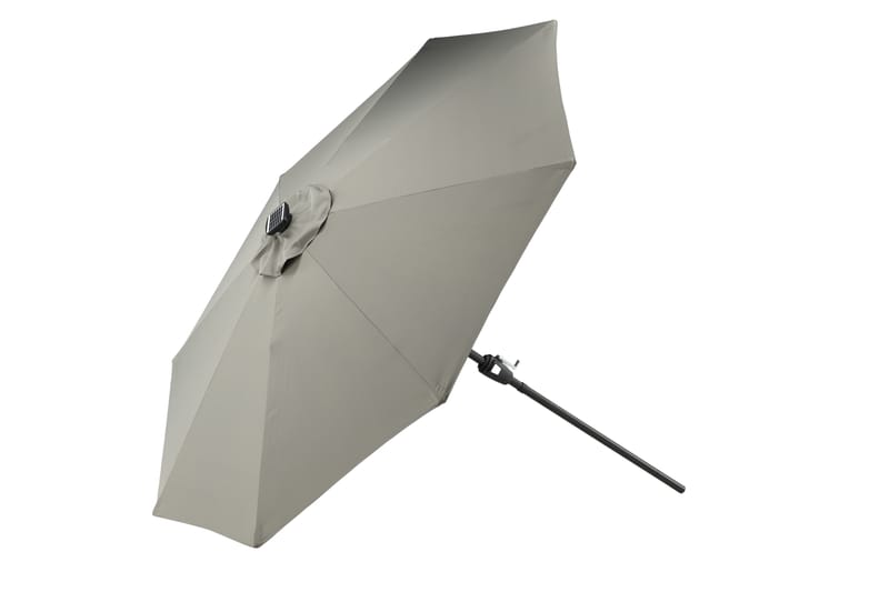 Sabal Parasol 270 cm med LED - Grå - Havemøbler - Solafskærmning - Parasoller