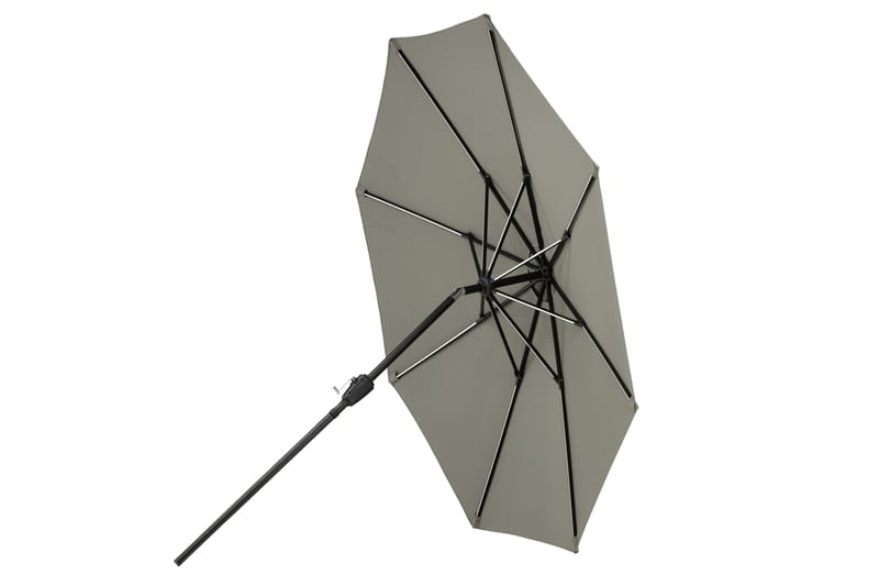 Sabal Parasol 270 cm med LED - Grå - Havemøbler - Solafskærmning - Parasoller